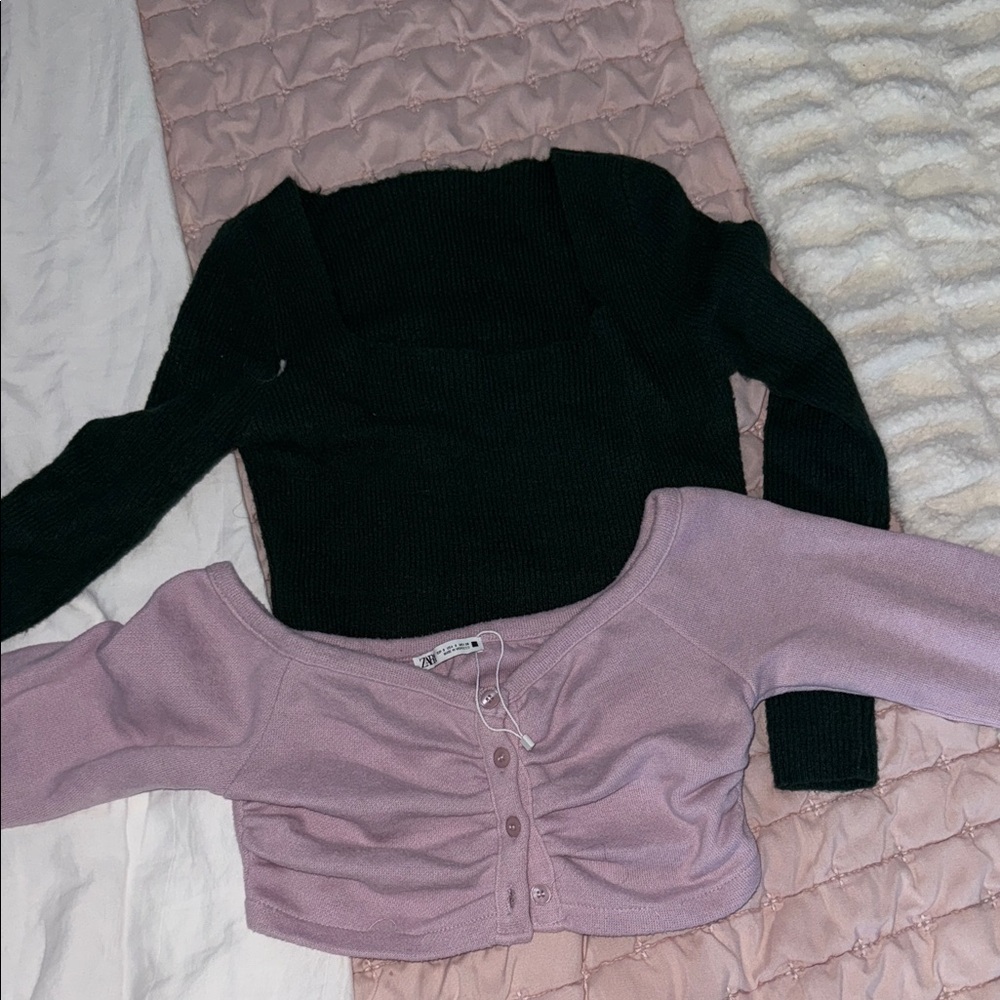 Green and Purple Women's Sweater Set